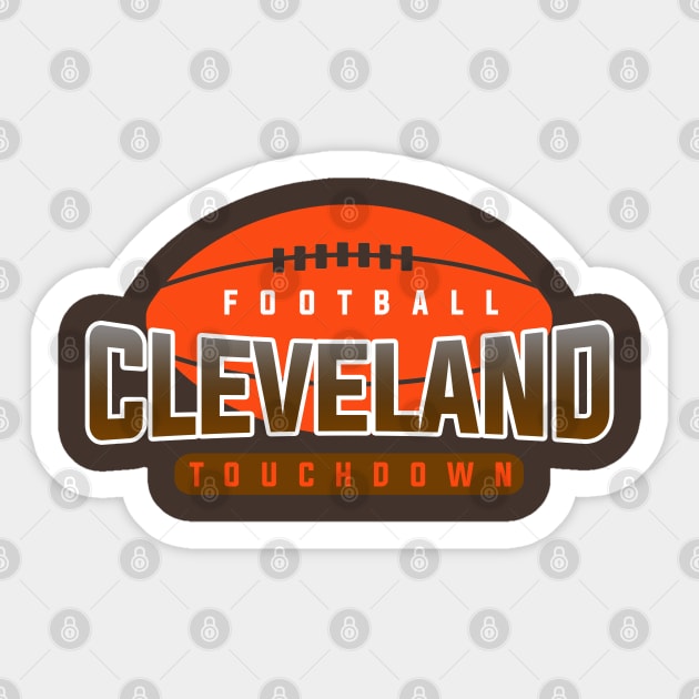 Cleveland Football Team Sticker by igzine